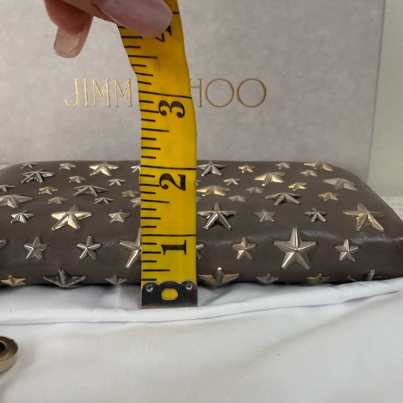 Jimmy Choo Fillipa Taupe Wallet with Star Accents Full inclusion - Picture 5 of 15